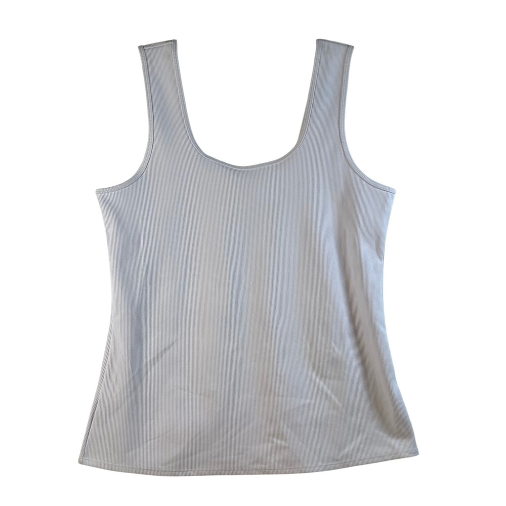 Zella Ribbed Tank Top‎ Scoop Neck Sleeveless Athletic Athleisure XL